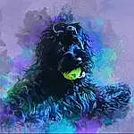 Art Paint, Dog, Paint, Carnivore, Painting, Art, Dog breed, Creative Arts, Snout, Illustration, Water Dog, Circle, Drawing, Visual Arts, Electric Blue, Pattern, Graphics, Canidae, Watercolor Paint